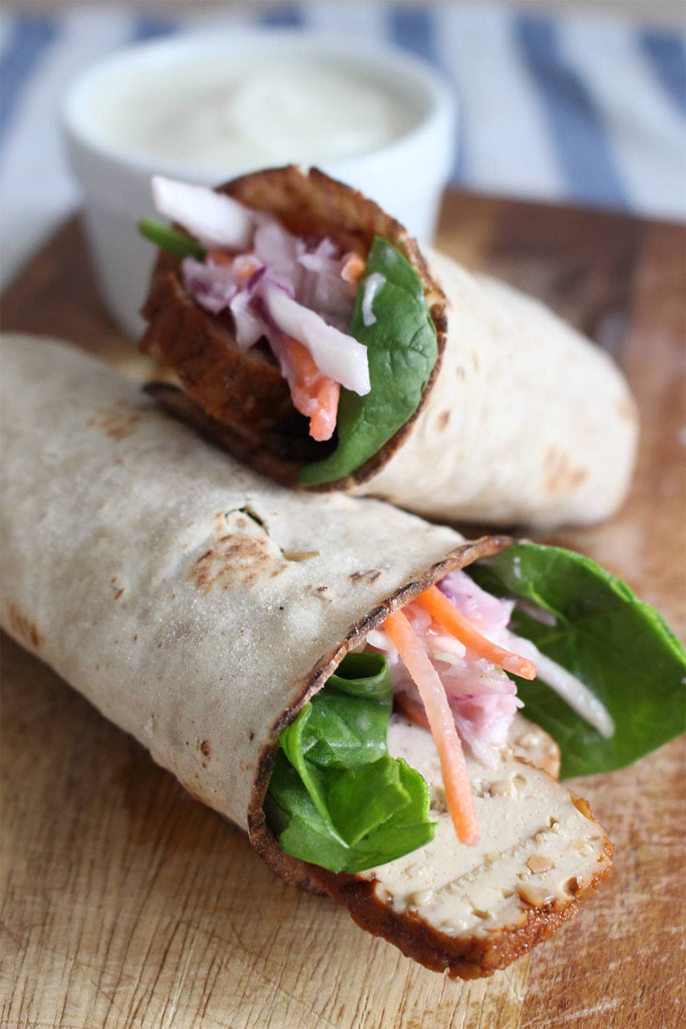 Smoked Tofu and Spicy Vegan Coleslaw Wraps | BEAUTYSAUCE